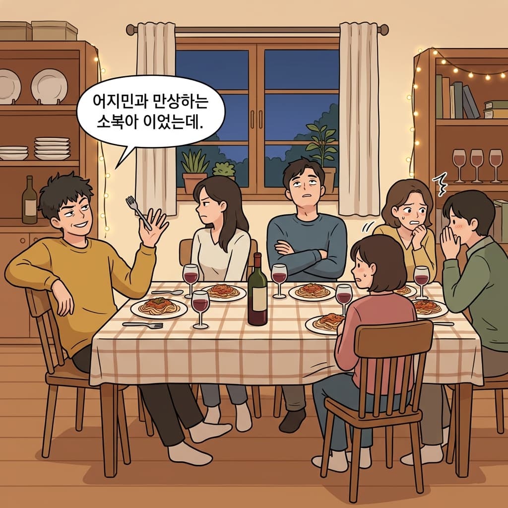 그의 계속되는 비아냥에 사람들이 하나둘 등을 돌렸다.