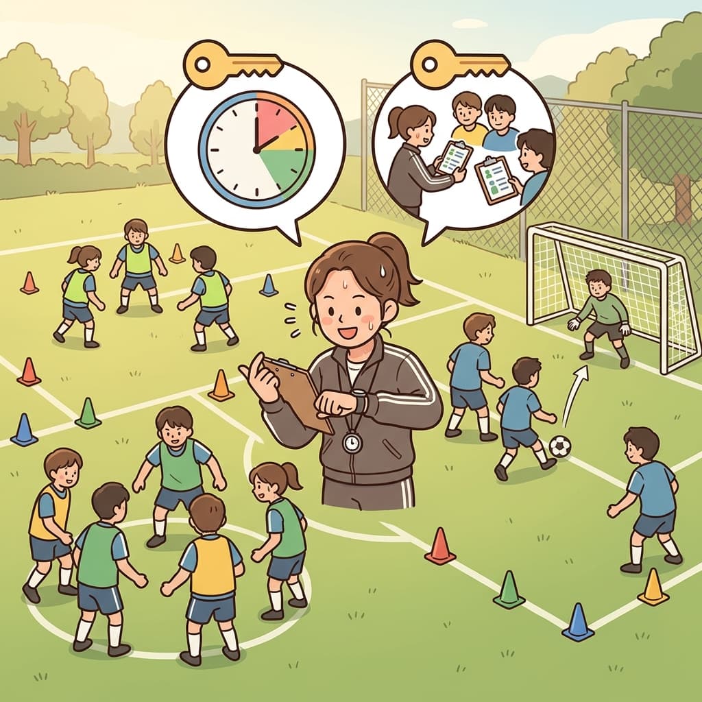 연습 시간 배정 덕분에 모든 선수는 공평하게 실력을 키울 기회를 얻었다.