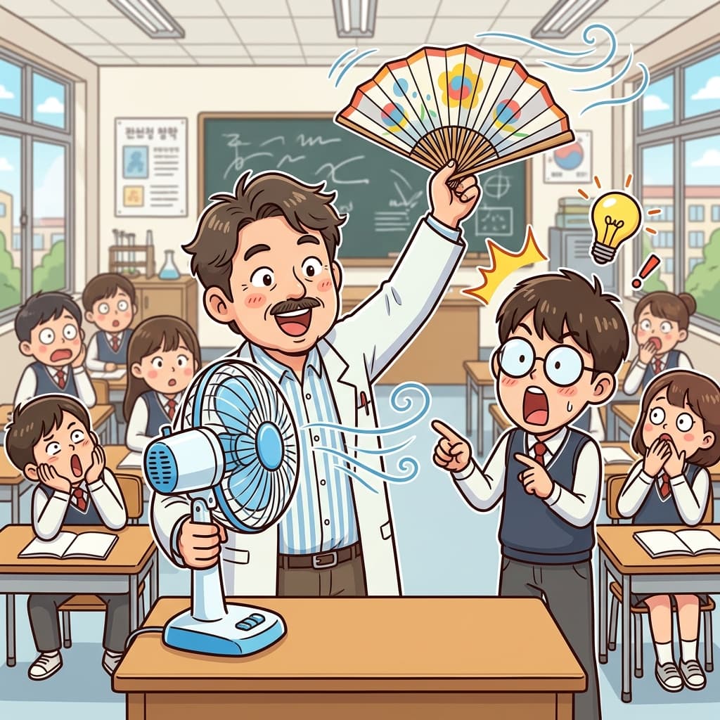 선생님은 "안 닮았어?"라고 말한 뒤, 두 발명품 사이의 절묘한 유추(비유)를 설명했다.