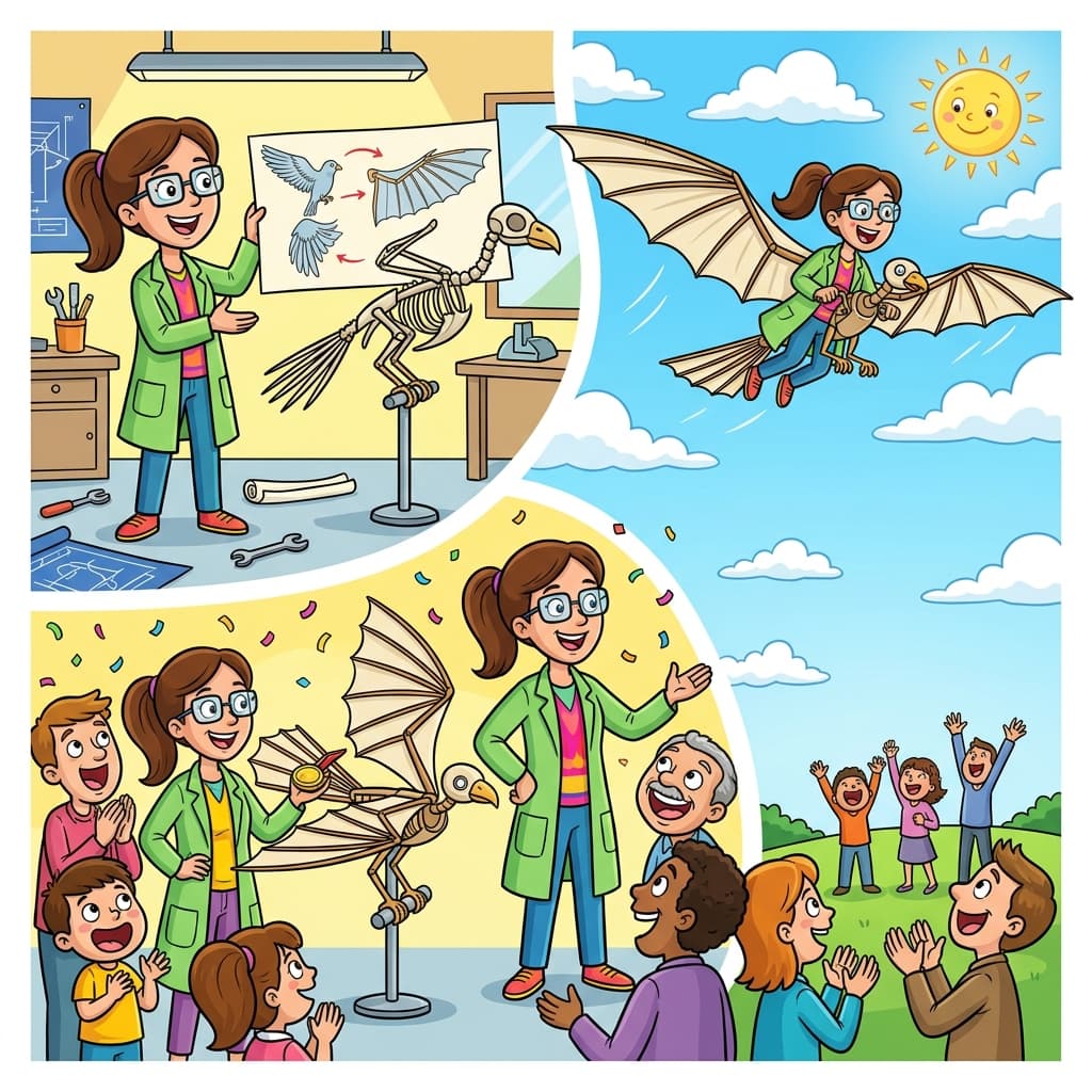 엔지니어의 새 날개에 대한 유추(analogy)는 너무 설득력 있어서 생물학(biology) 교수도 사과(apology)할 필요 없이 바로 받아들였다.