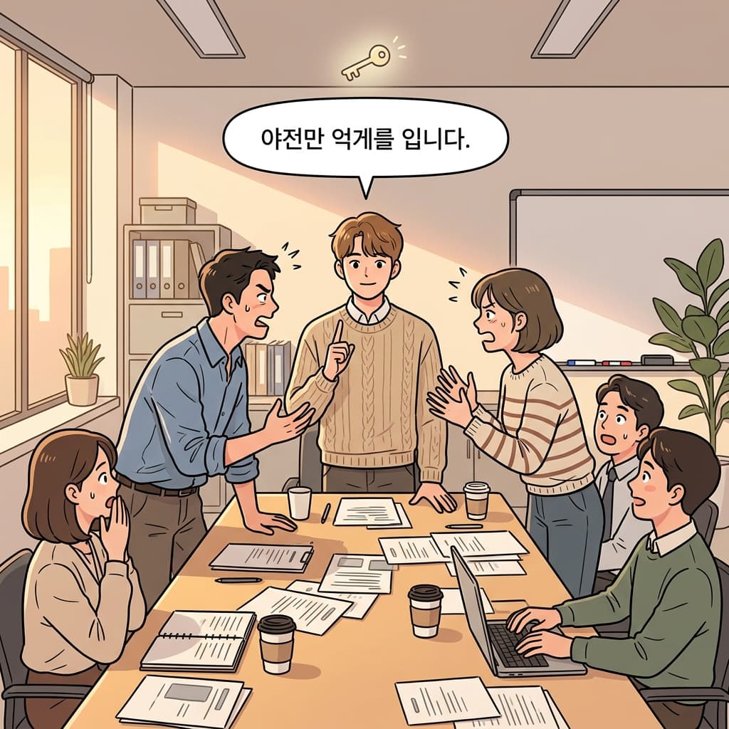 그의 한마디가 딱 들어맞아서 회의 분위기가 단번에 정리됐다.