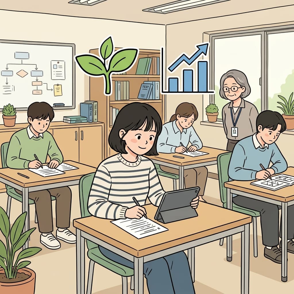 회사는 지원자들의 리더십 적성을 평가했다.