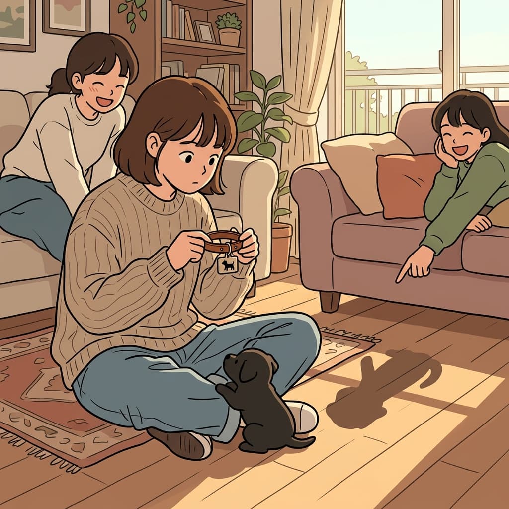 새로 온 강아지 이름이 '섀도우'래. 주인 그림자처럼 딱 붙어 다녀서 이름 진짜 잘 지었어.