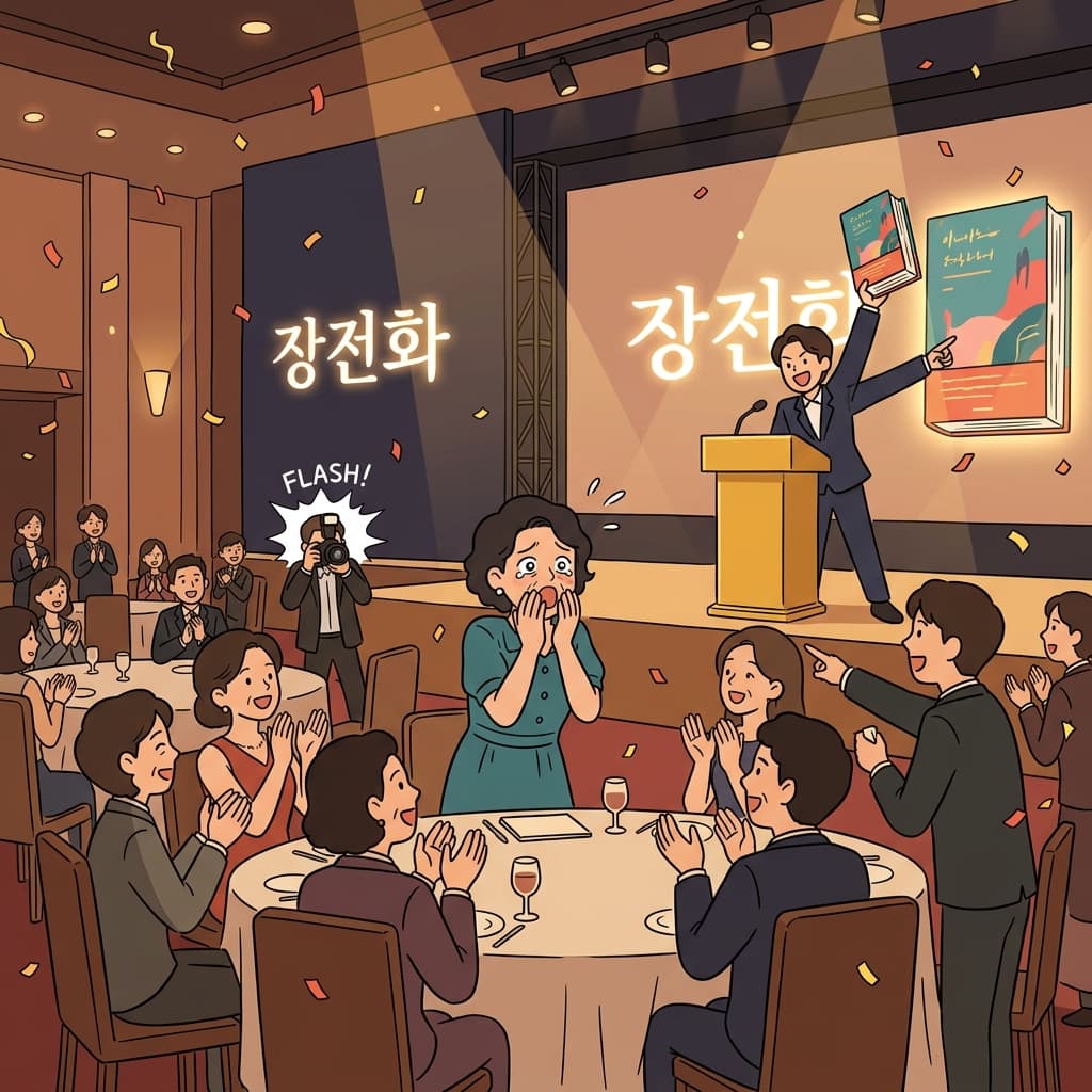 그 소설의 저자가 마침내 시상식에서 밝혀졌다.