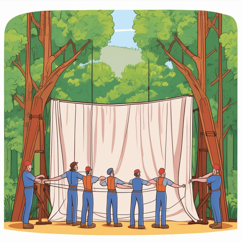 무대 뒤쪽의 배경막