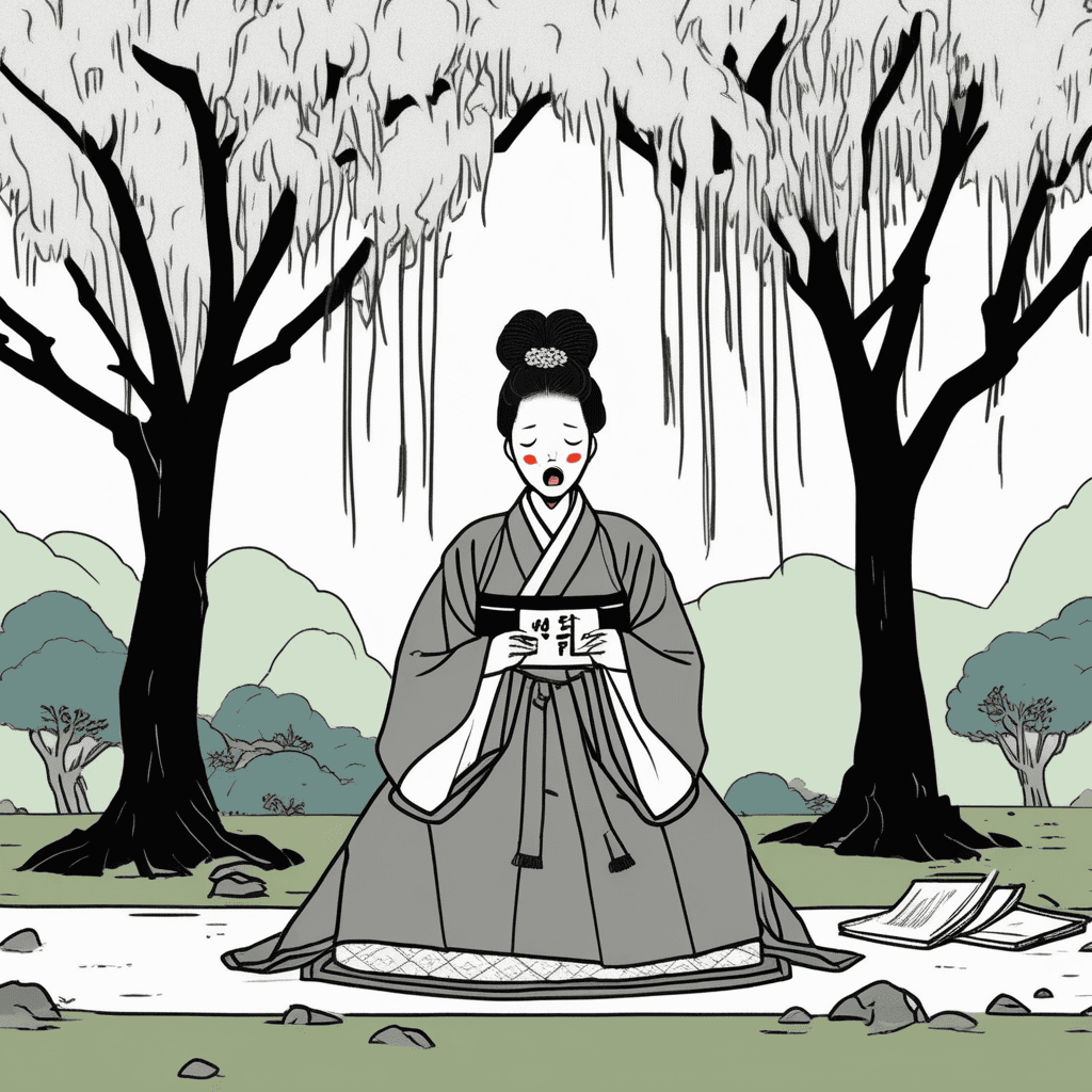 비(悲)모운! 성적표를 보고 슬프게 한탄하는 모습!