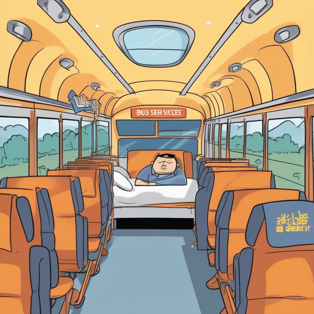 버스 기사님이 좌석을 침대로 개조했네! 버스가 침대 자리로 변신!