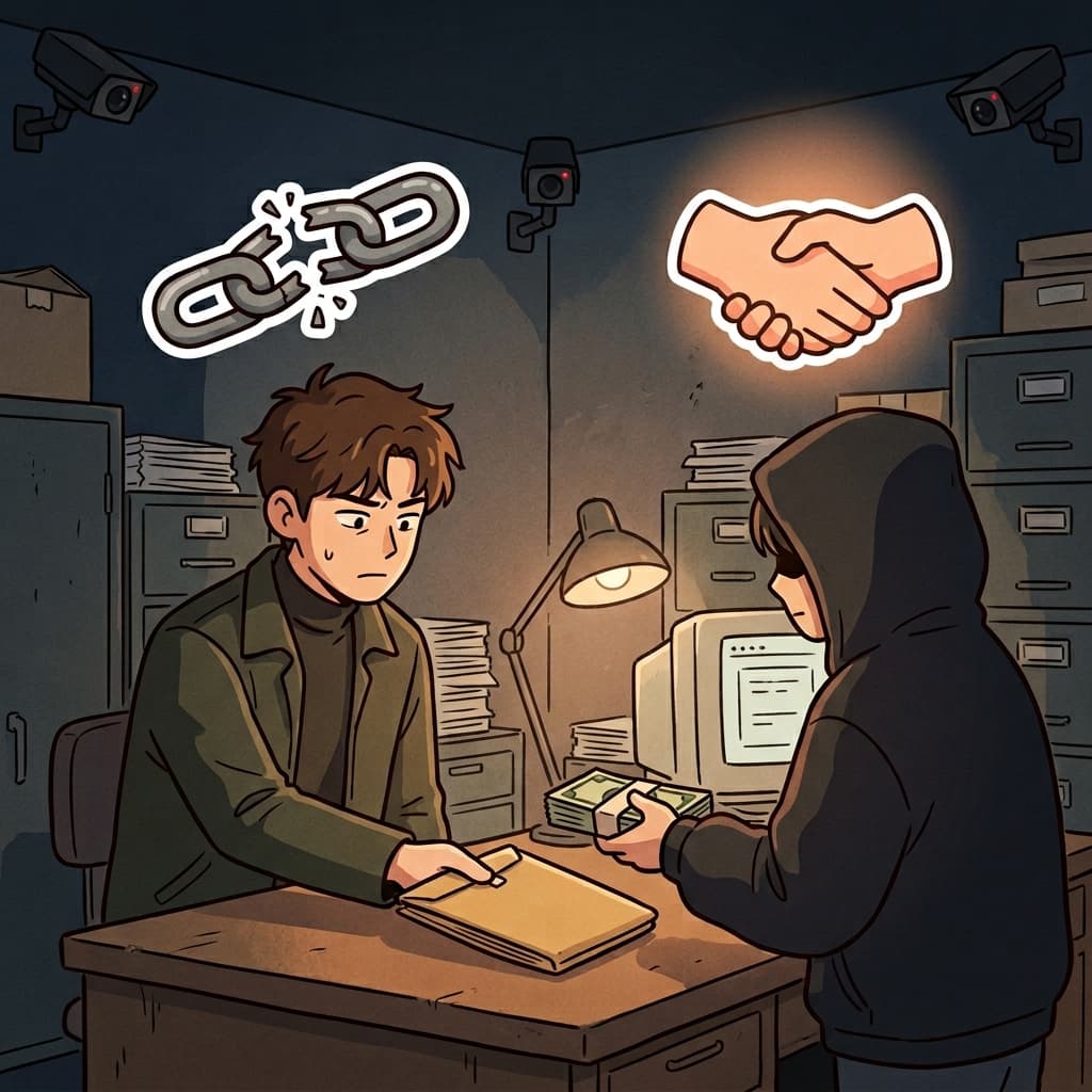 그 배신자는 돈과 개인적 이익을 위해 비밀 정보를 팔아넘겼다.