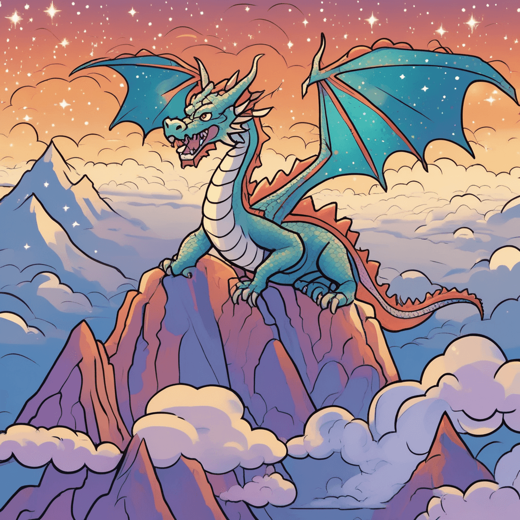 비(飛)용(dragon)이 저 멀리 구름 너머로 날아간다! 그 너머의 세계로!