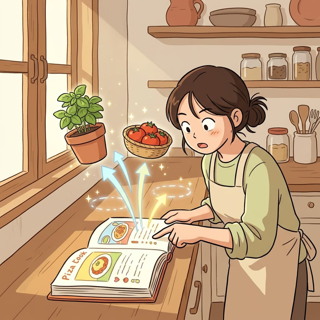 이 레시피엔 신선한 바질이랑 잘 익은 토마토가 필요해.