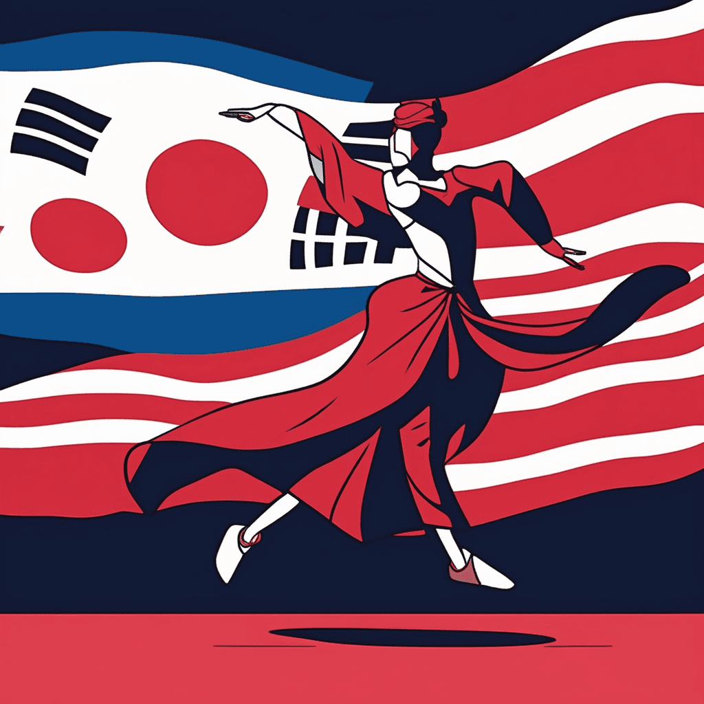 코리아 그래픽 퍼포먼스! 태극기에서 춤추는 그래픽이 나타난다!