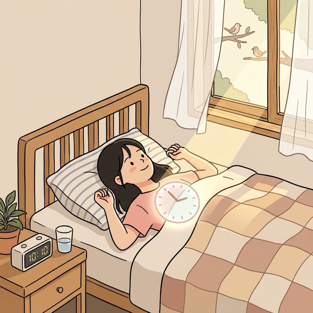 알람도 없는데 해 뜨면 저절로 눈이 떠진다.