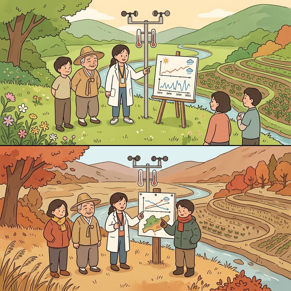 그 지역의 기후는 지난 10년 동안 더 따뜻해졌다.