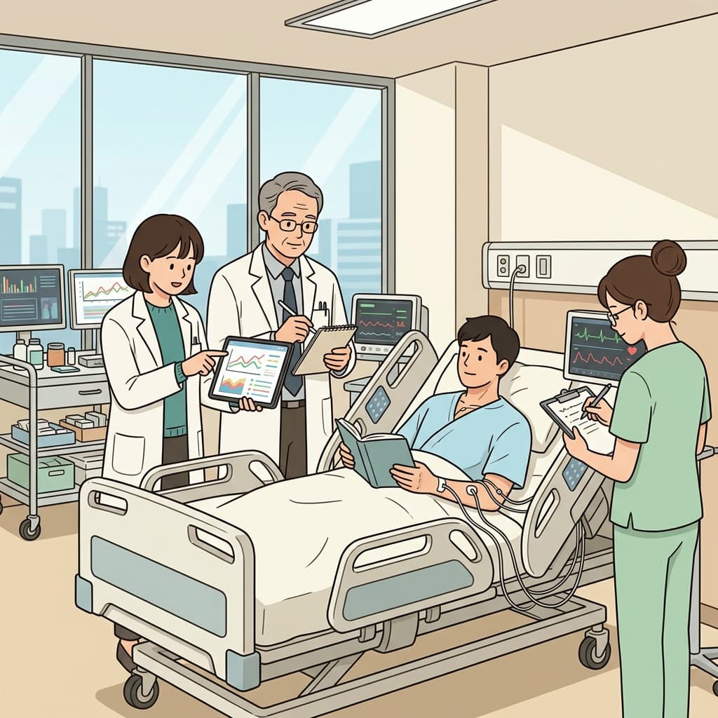 그 병원은 지난달 새로운 치료법의 임상 시험을 시작했다.