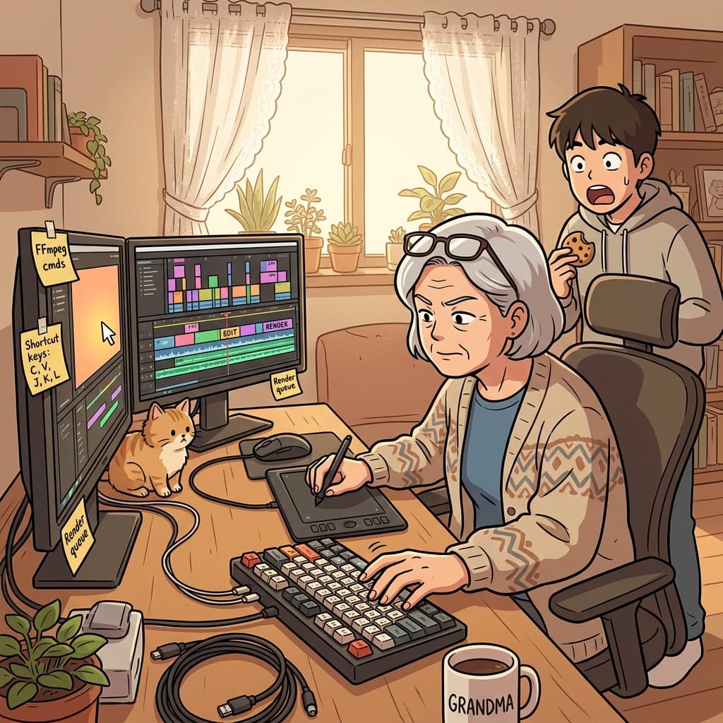 우리 할머니 이제 컴퓨터 완전 잘 다루셔. 영상 편집을 나보다 잘하셔.