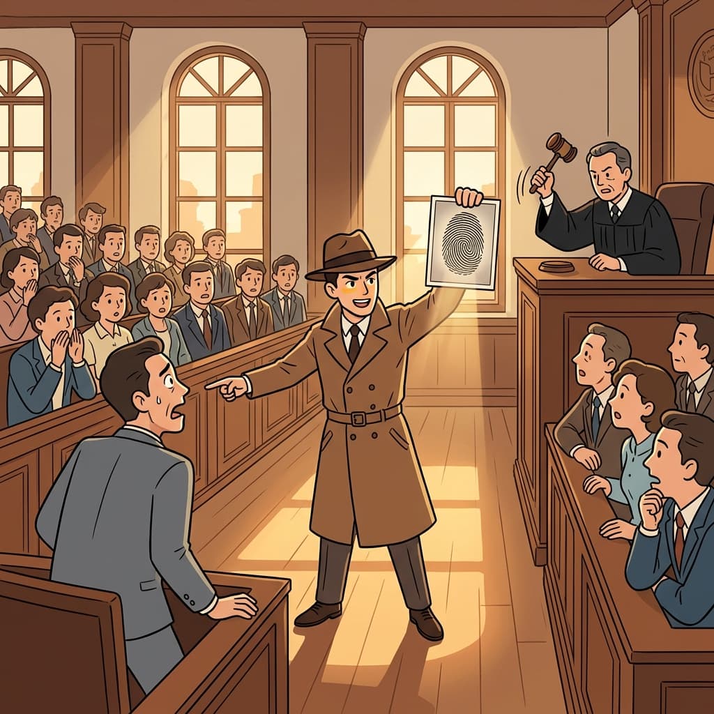 지문 증거 하나로 사건이 그 자리에서 끝났다.
