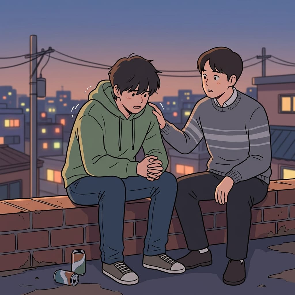 그는 오랜 침묵 끝에 친구에게 솔직히 털어놨다.
