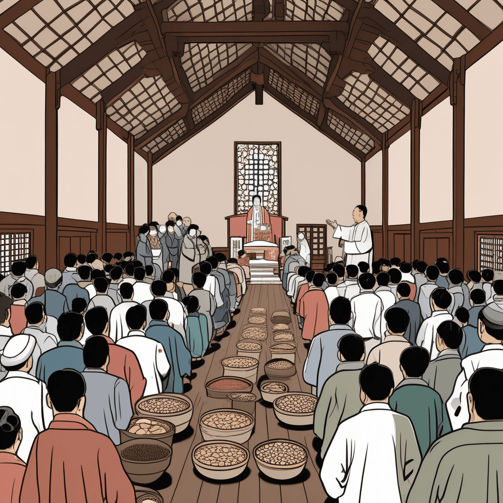 콩과리게 모인 교인들! 다 같이 모여서 간식 나눠먹어요!