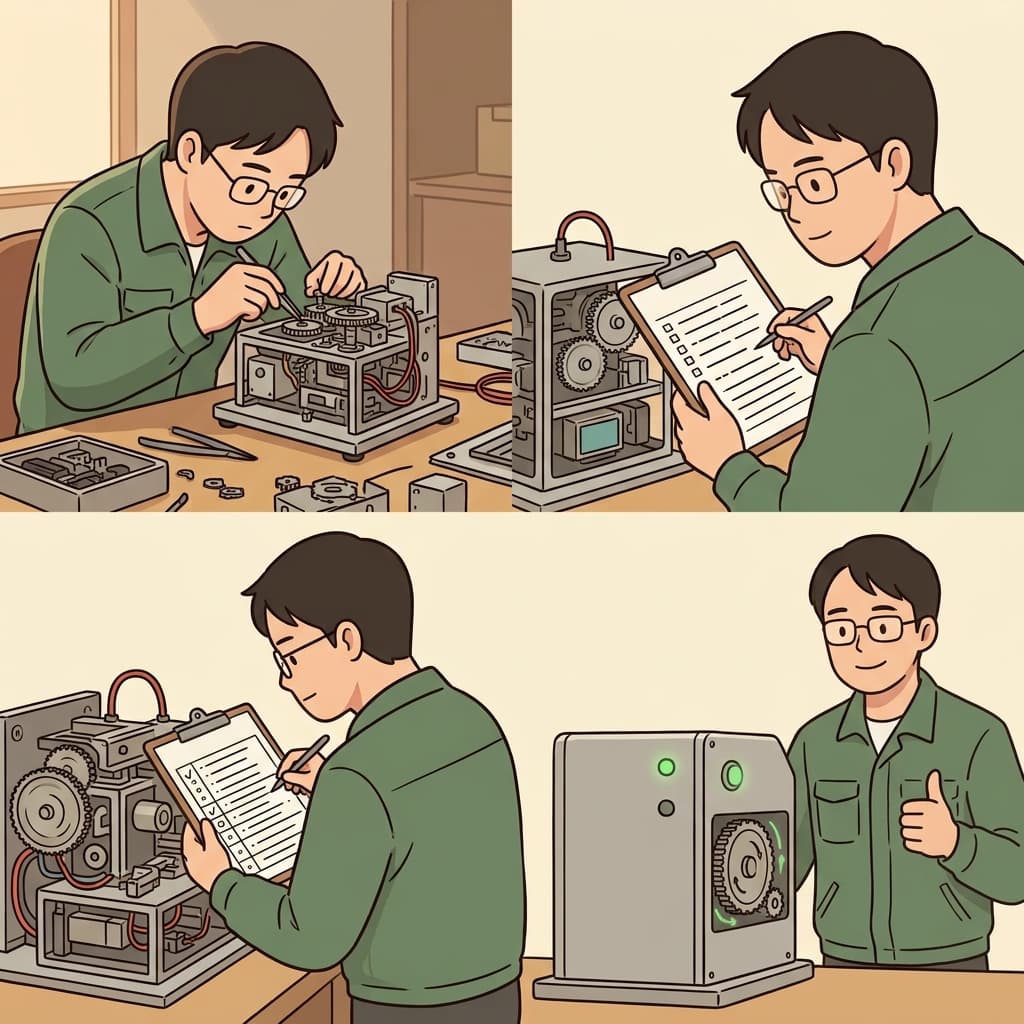 그는 양심적으로 일하고, 꼼꼼하게 확인한 끝에 성공적으로 마무리했다.