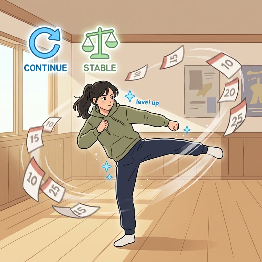 꾸준한 연습은 그녀가 빠르게 향상되도록 도왔다.
