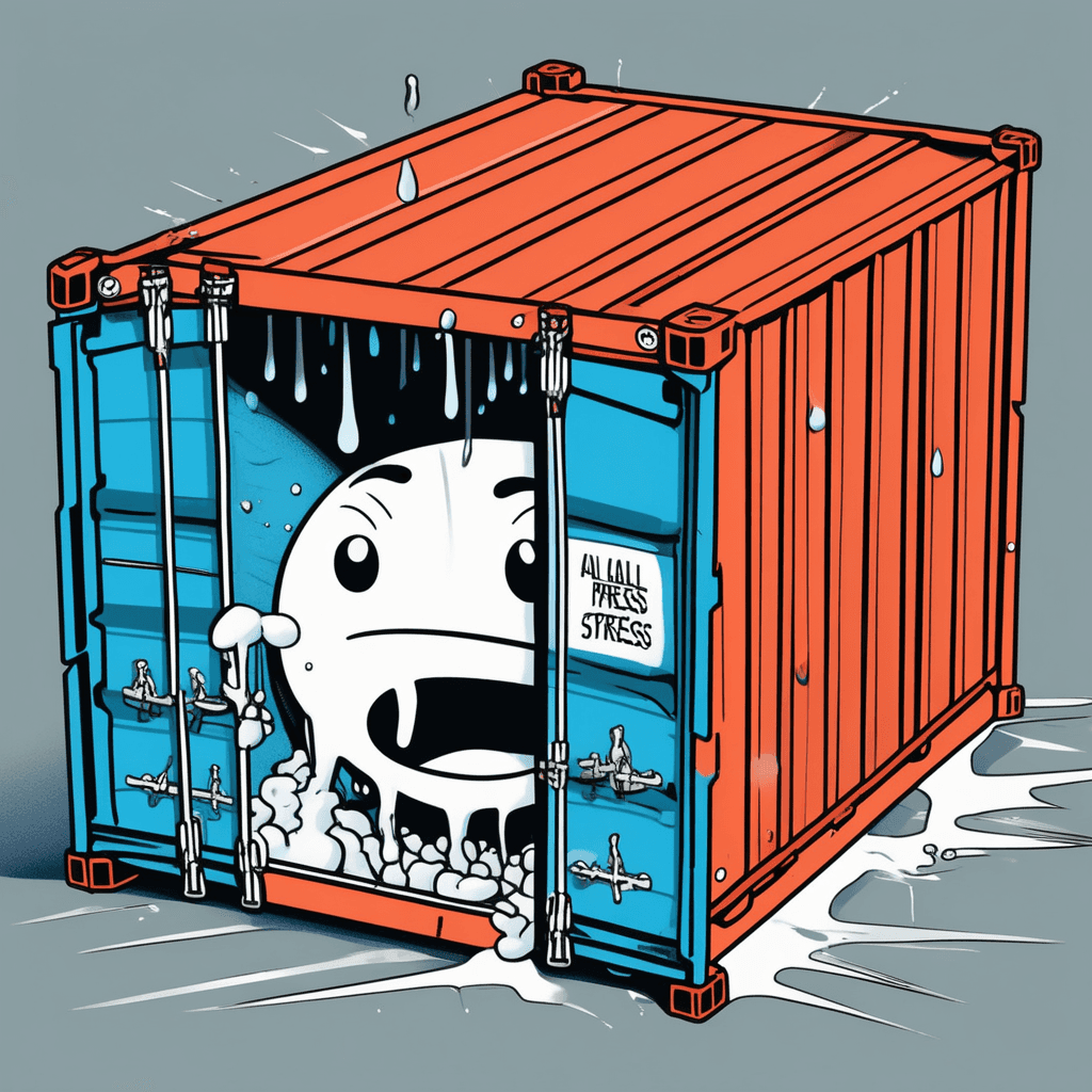 컨테이너가 스트레스받고 있어! 좁은 공간의 제약 때문이야!