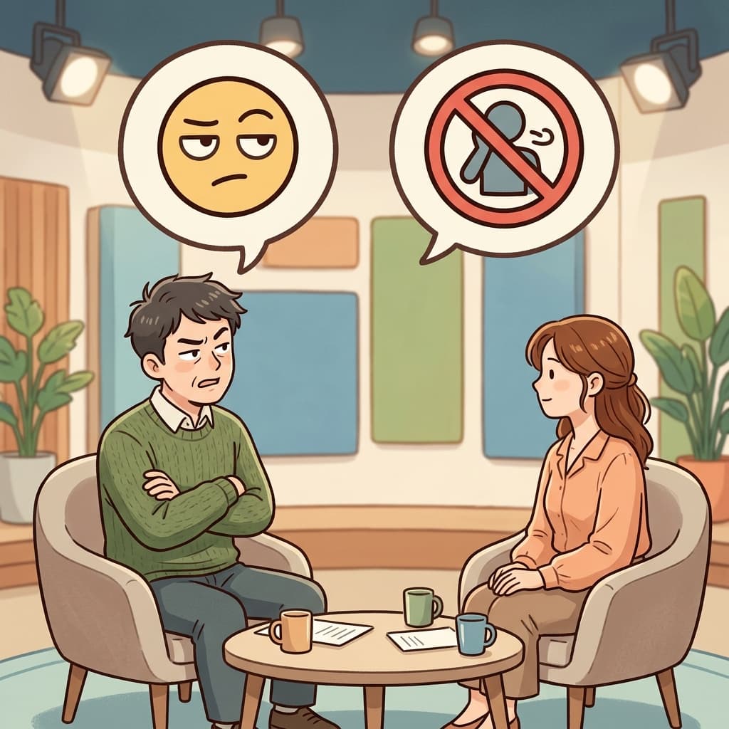 그 평론가는 인터뷰 내내 경멸하는 말투를 보였다.