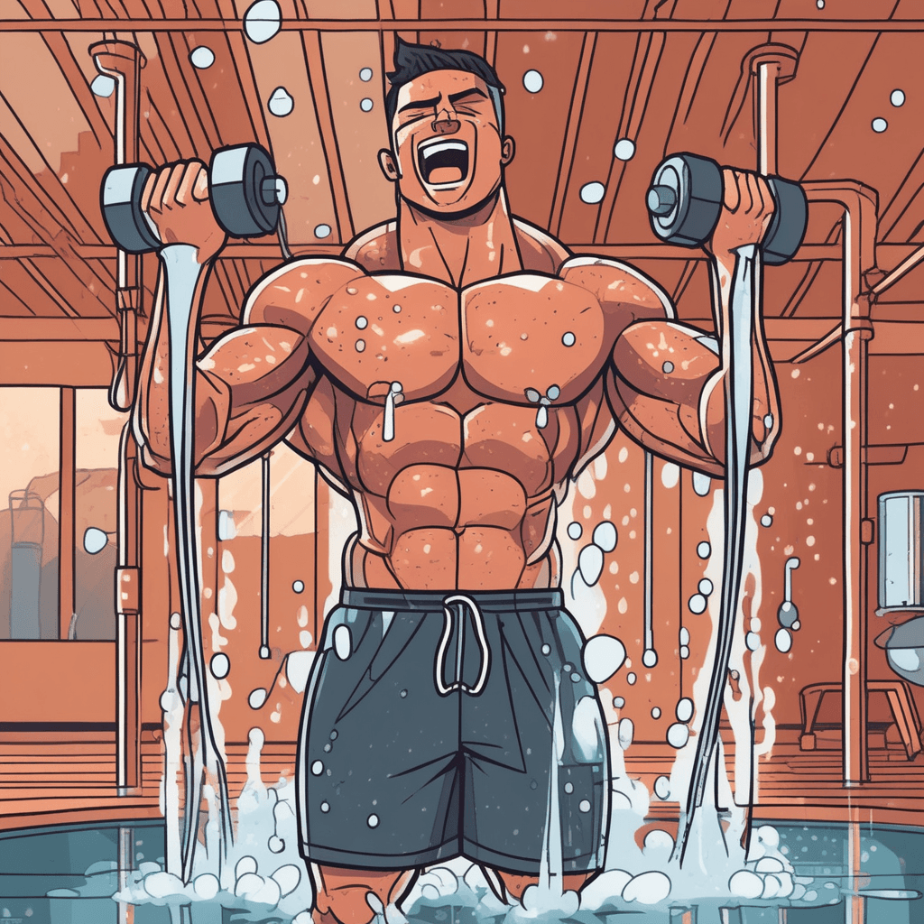 코퍼! 물 뿌려 몸 관리하는 운동선수