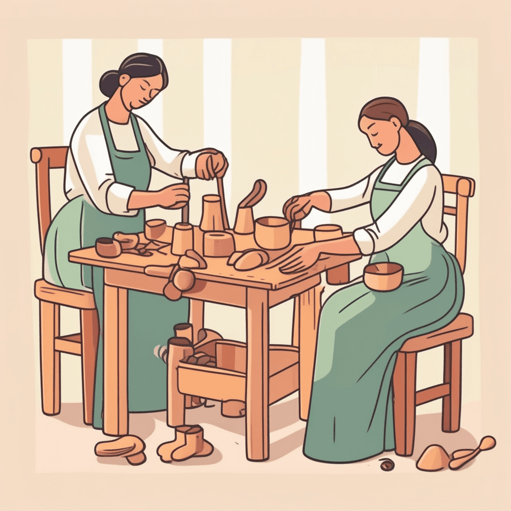 손으로 물건을 능숙하게 만드는 사람들, 특히 전통적이거나 예술적인 물품을 만드는 장인들