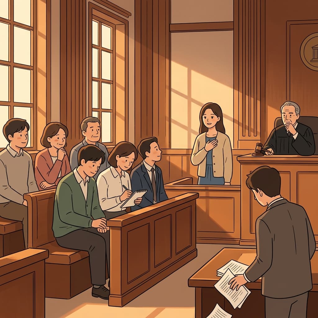 배심원들은 증인의 차분한 증언을 완전히 믿었다.