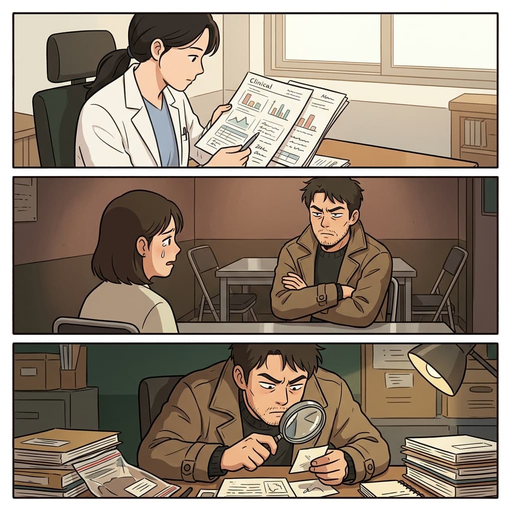 객관적인 보고서를 본 뒤에도 냉소적인 형사는 모두의 말을 더욱 의심했다.