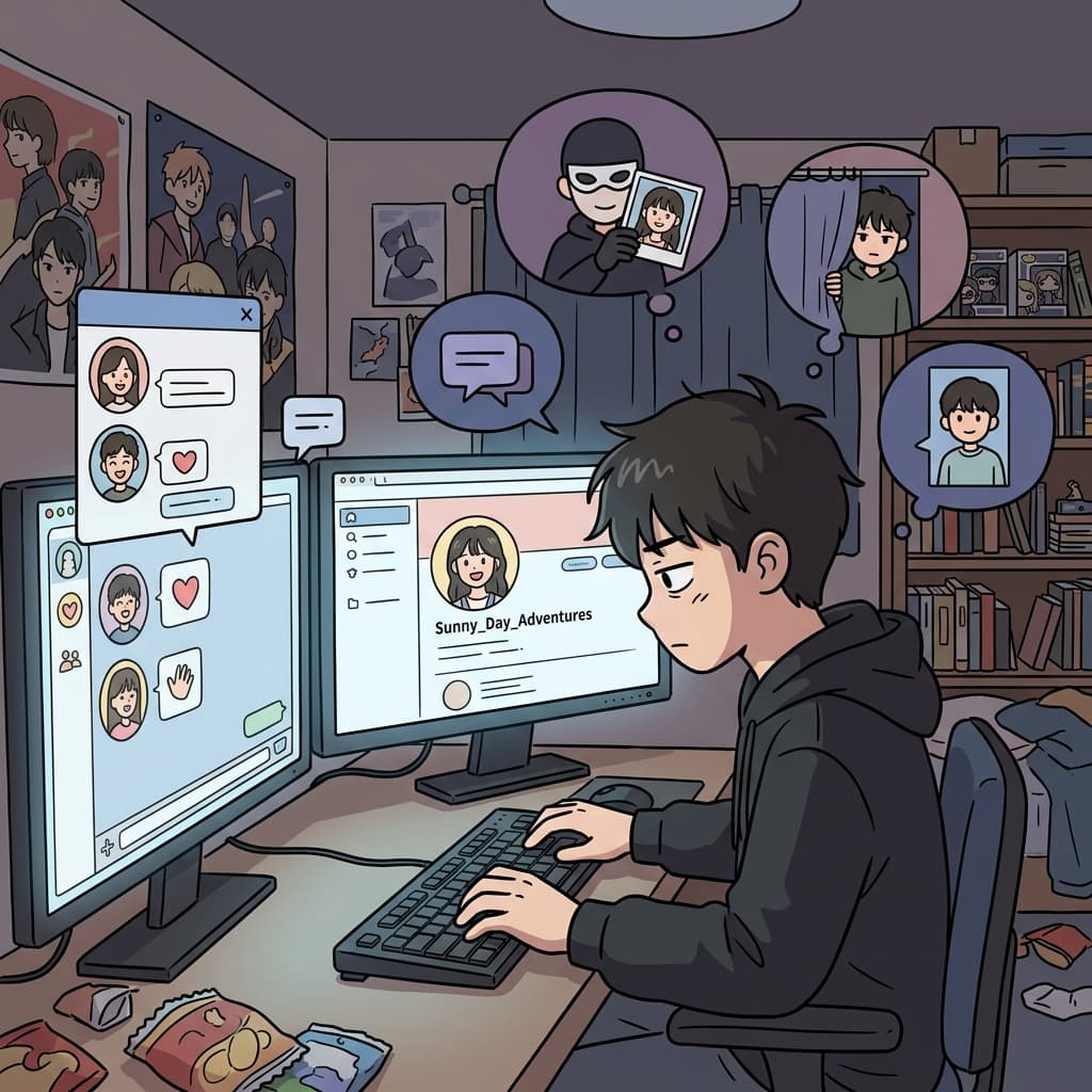 그의 온라인 기만은 가장 친한 친구들조차 몇 달 동안 속였다.