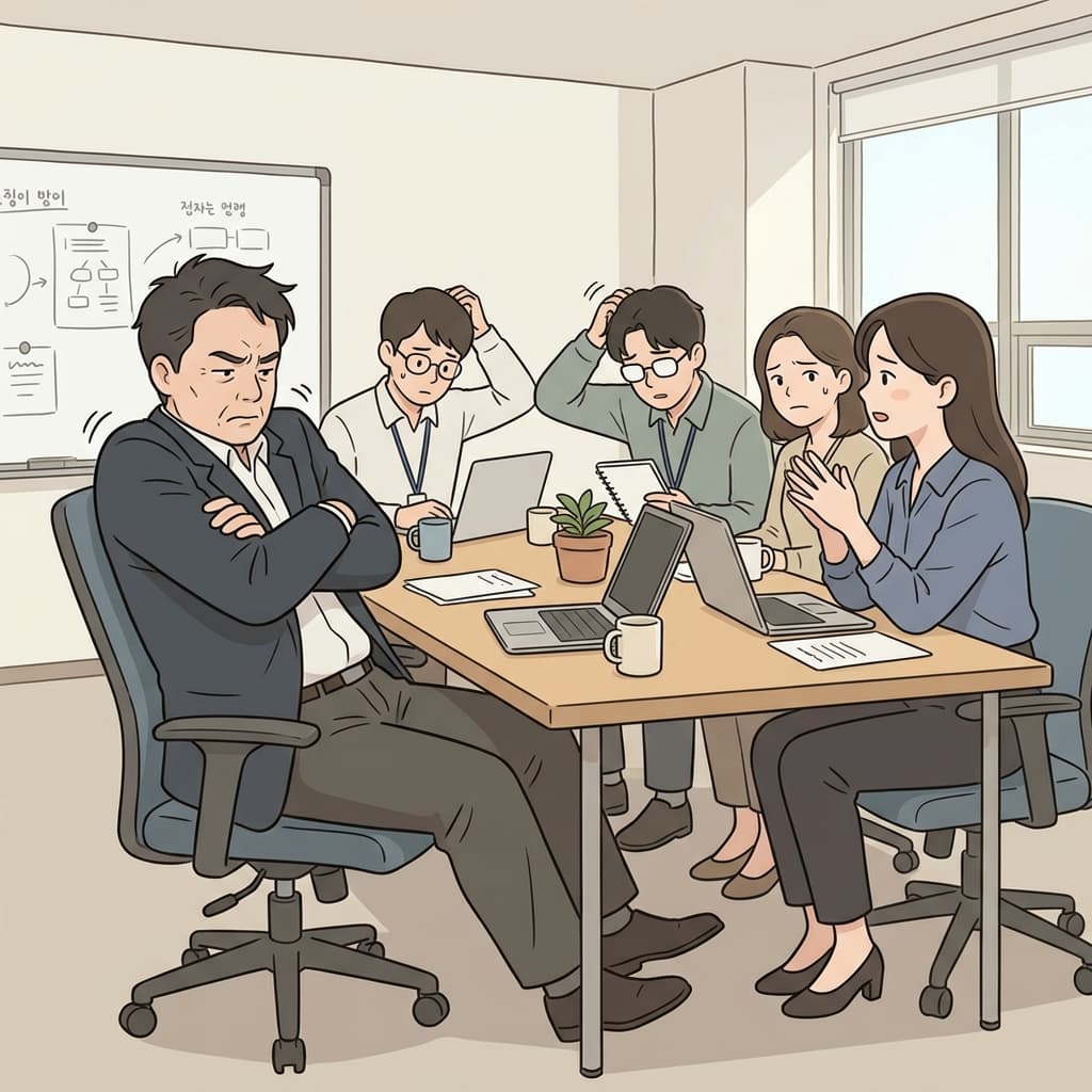 그 방어적인 관리자는 비판 속에서 지나치게 예민하고 감정적으로 반응하게 되었다.