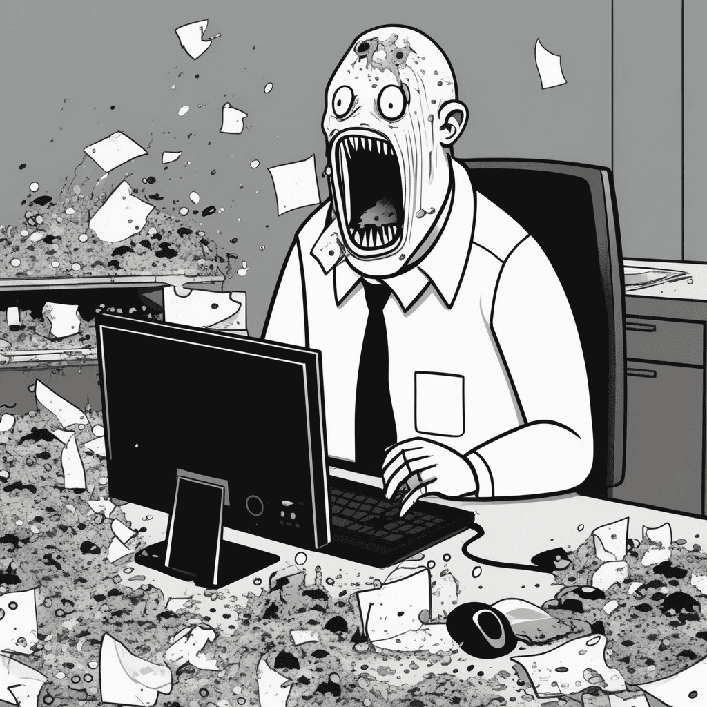디스크 파일이 더럽혀진다! 바이러스가 깨끗한 파일들을 오염시키고 있어!