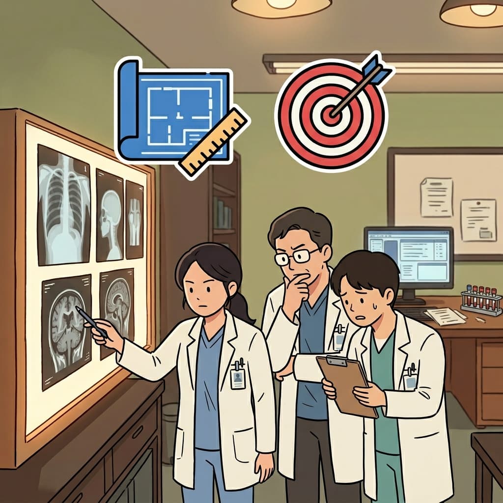 의사들은 최종 검사 결과가 나오기 전까지 확실한 진단을 내릴 수 없었다.