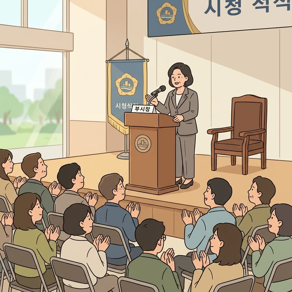 부시장은 행사에서 시장을 대신해 도시를 대표했다.