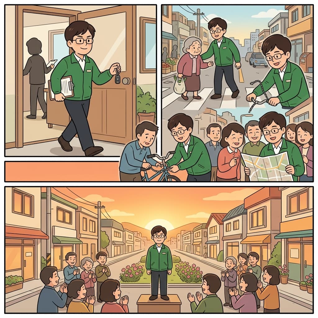 부책임자는 맡은 임무를 성실히 수행했고, 모두의 존경을 받았다.