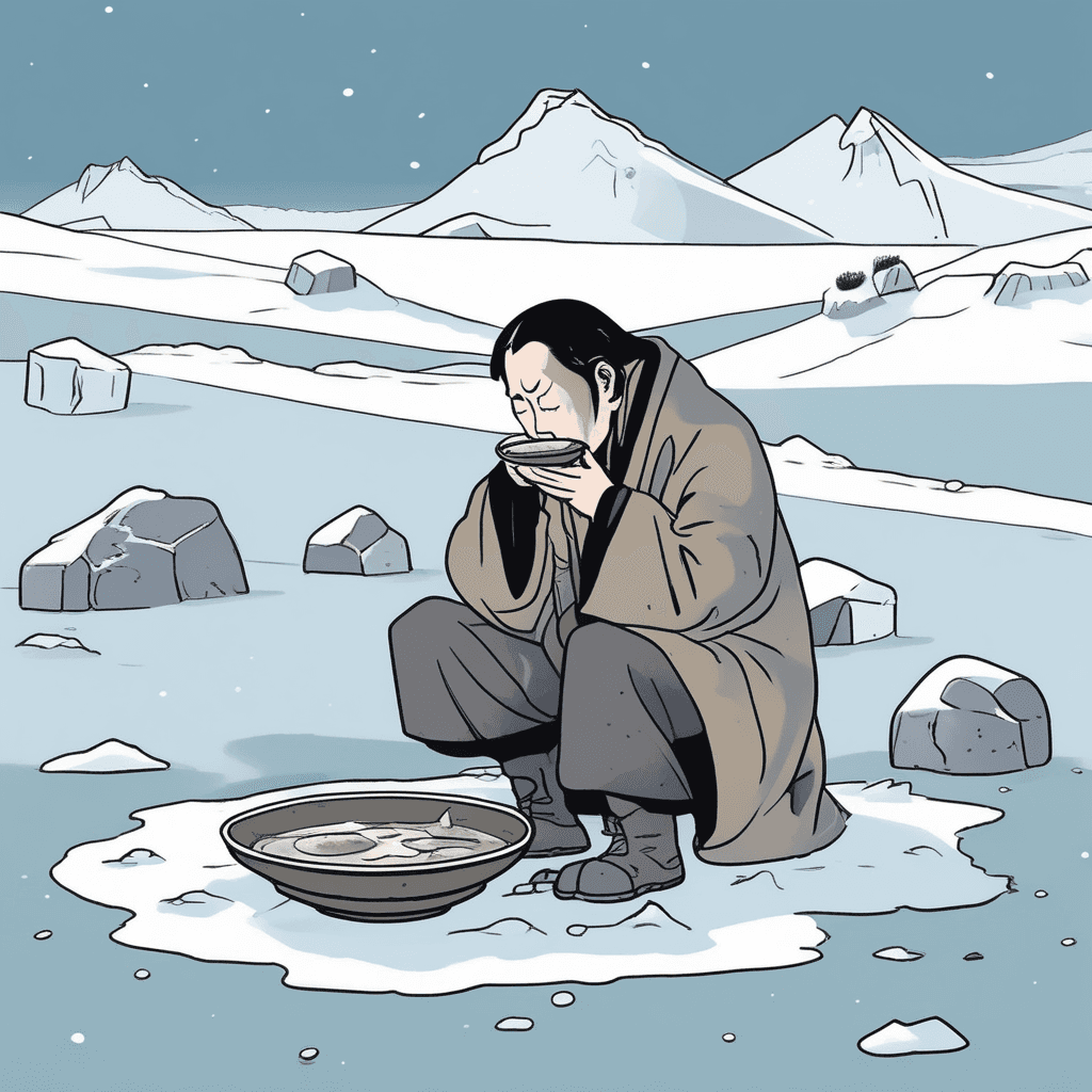 데서 설렁탕 먹는 모습이 너무 황량하고 외로워!