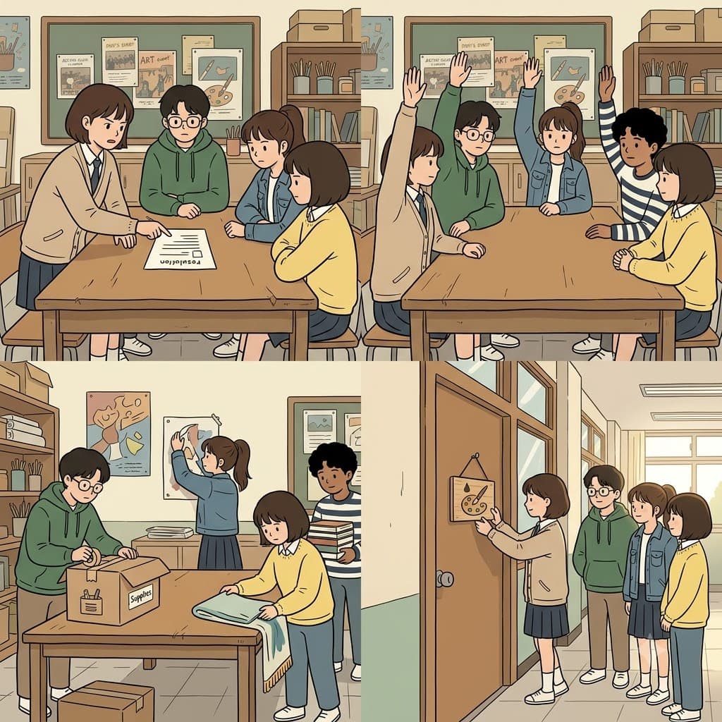 회원들은 동아리 해산(dissolution)을 위한 결의안(resolution)을 통과시켰다.
