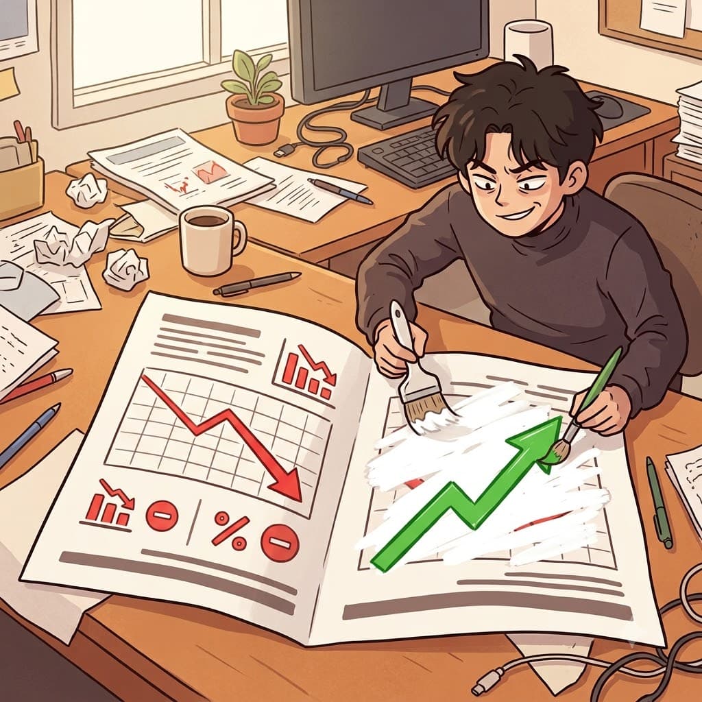 숫자가 바뀐 뒤, 공식 보고서(report)에는 왜곡된(distorted) 정보만 남았다.