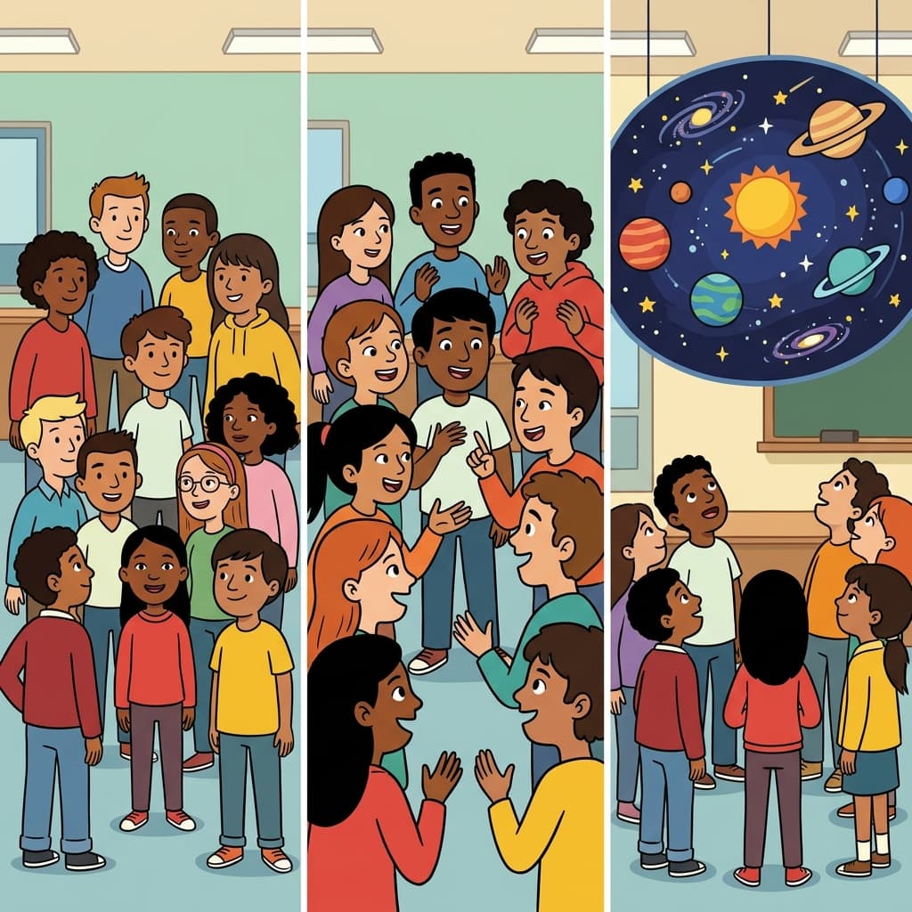 The classroom's diversification encouraged lively conversation and sparked everyone's imagination.
