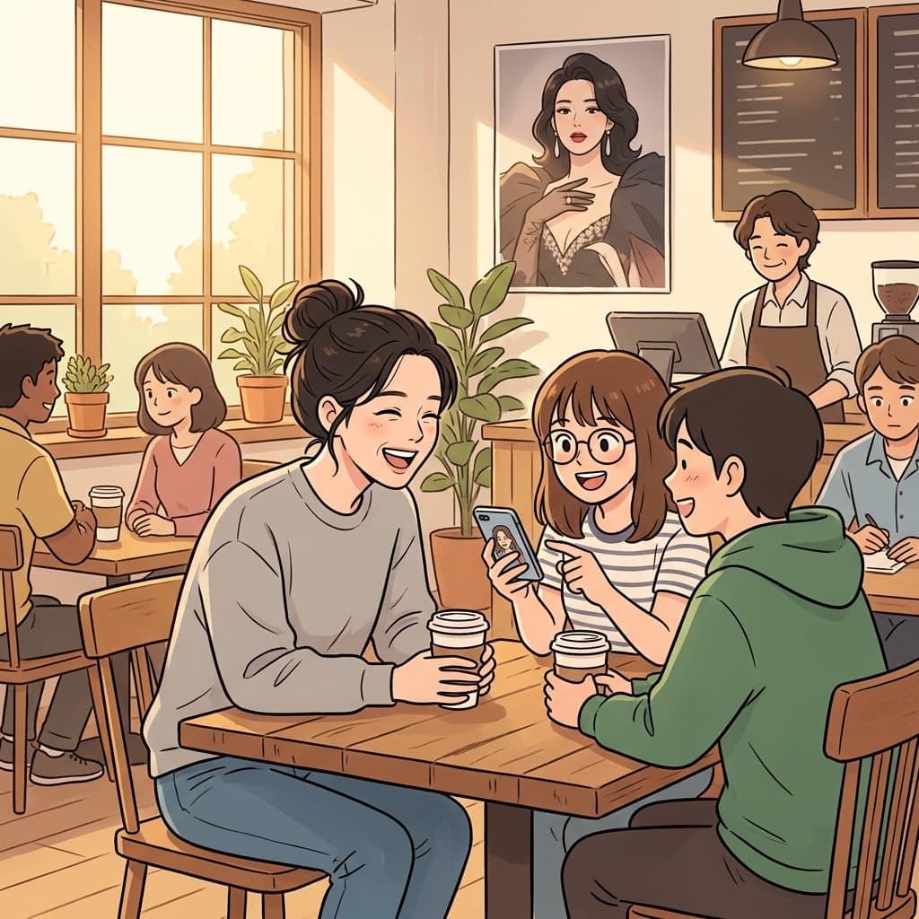 유명한데도 그녀는 팬들이랑 친구처럼 편하게 얘기한다.