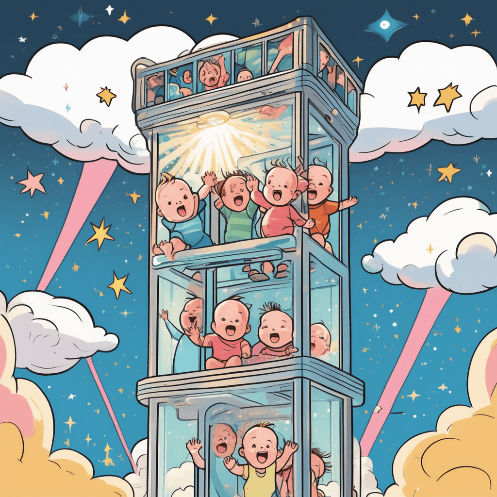 엘리베이터가 베이비를 하늘 높이 올려줘요! 엘러베이트!