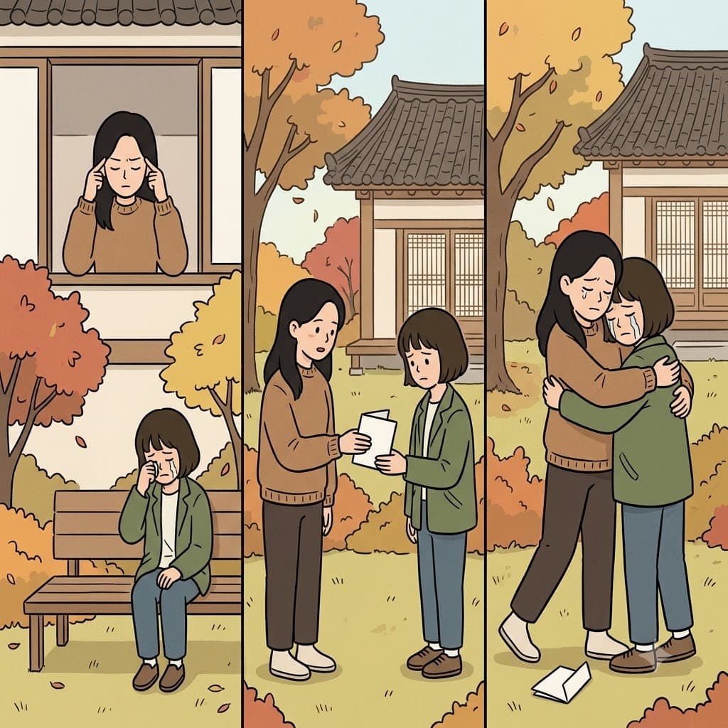 말 없는 텔레파시(telepathy)와 형식적인 동정(sympathy)을 넘어, 그녀는 친구의 아픔을 함께 느끼는 공감 어린(empathetic) 포옹을 건넸다.