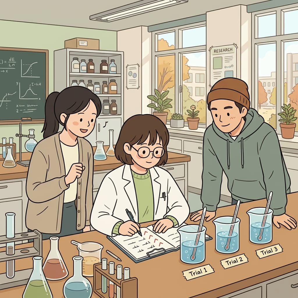 연구원들은 모든 실험을 반복하며 경험주의를 실천했다. (EXPERIENCE first.)