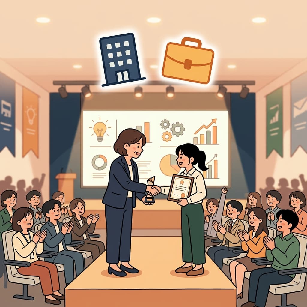 그 회사는 뛰어난 협동심과 리더십을 보여준 직원들에게 보상을 제공했다.