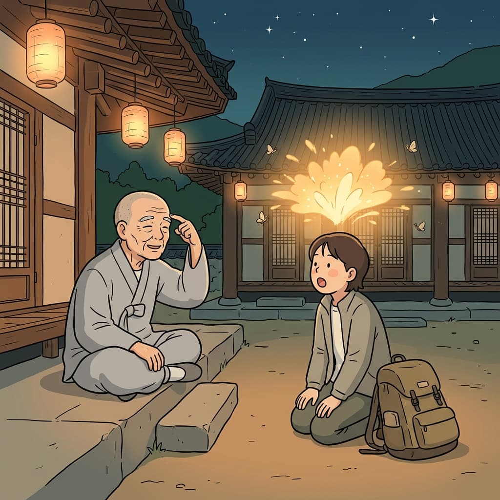 노승의 한마디에 젊은 나그네의 눈이 번쩍 뜨였다.