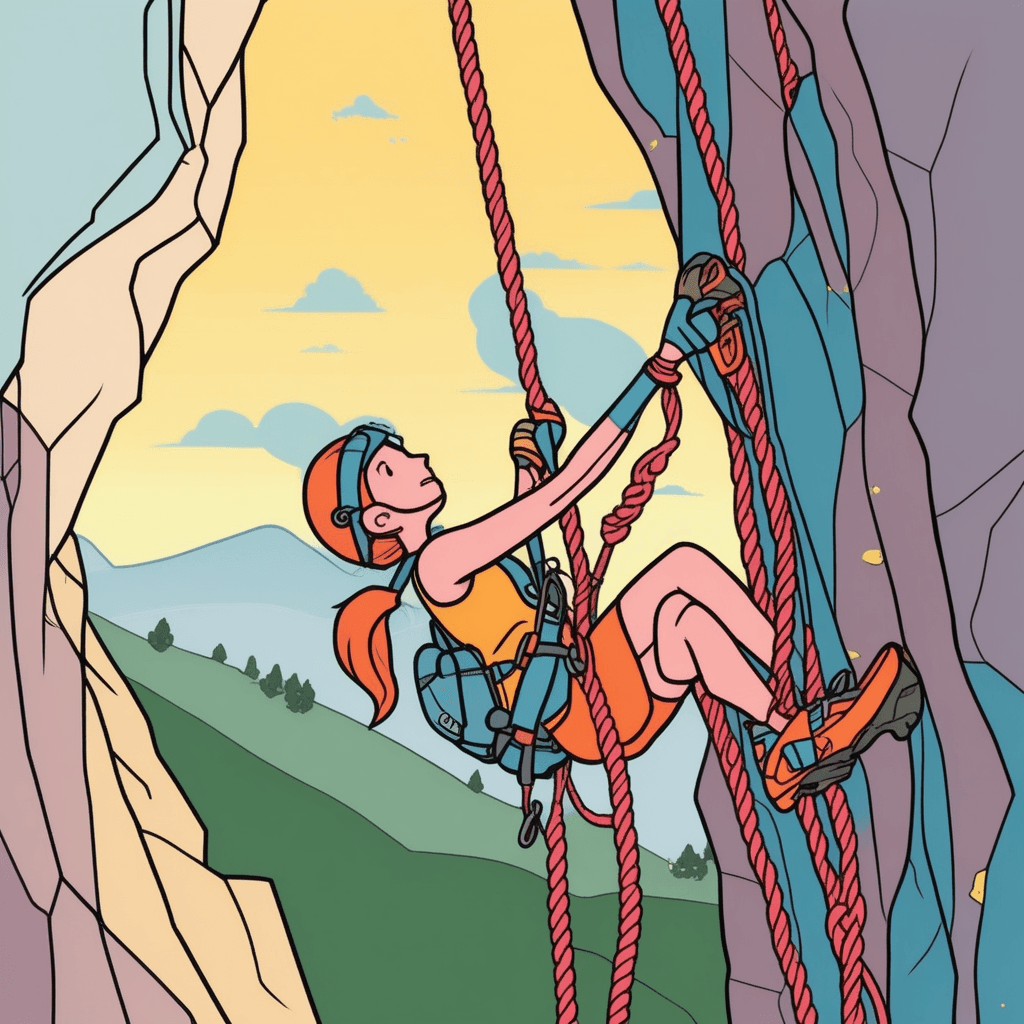 엉켜버린 로프에 매달린 위험한 순간!
