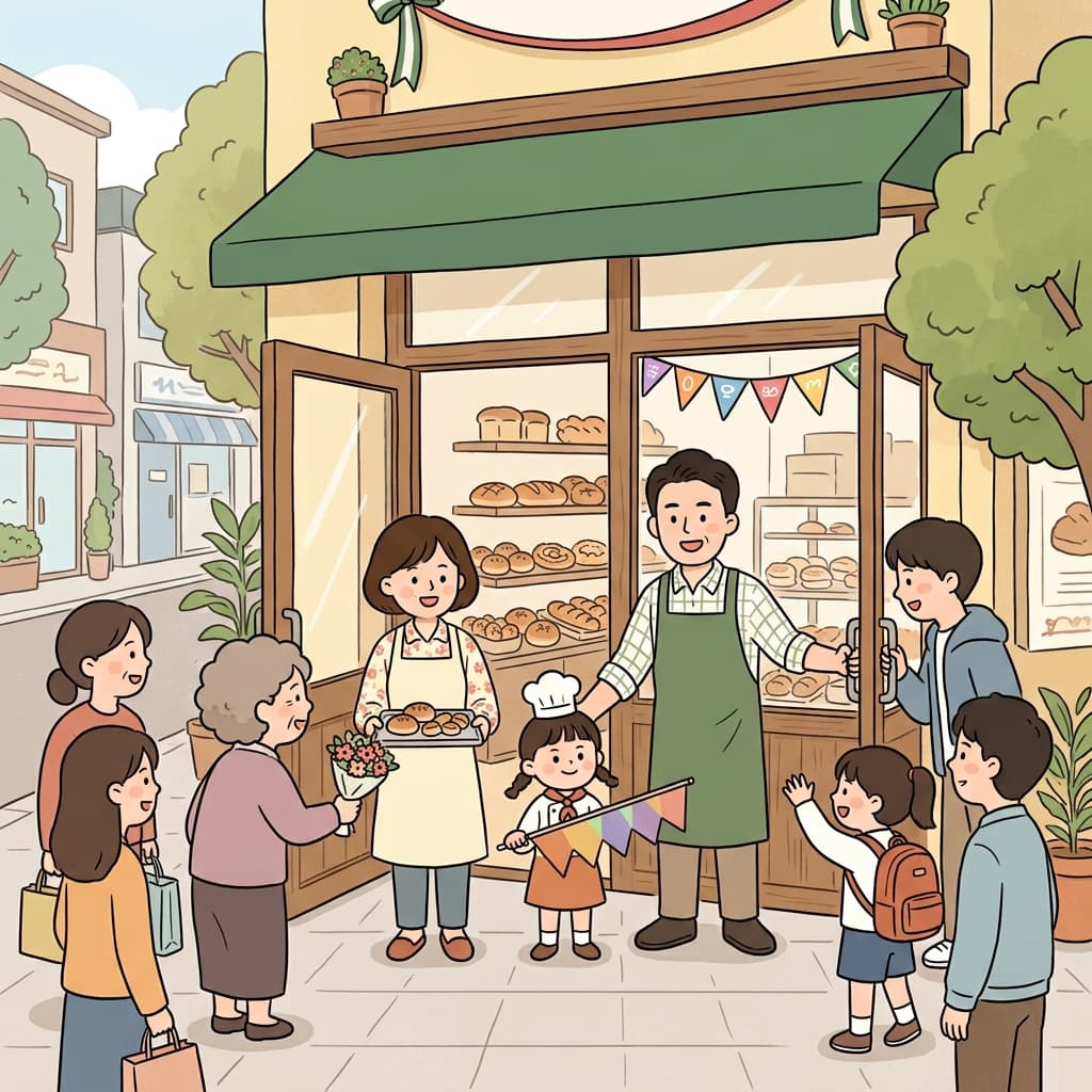 가족이 빵집을 설립한 것은 고향에 새로운 활력을 불어넣었다.