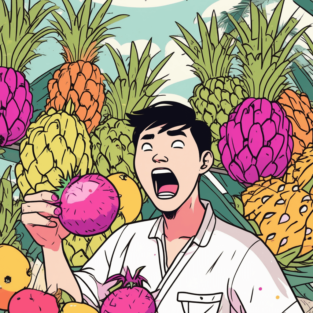 이거 잣! 이국적인 과일이야!