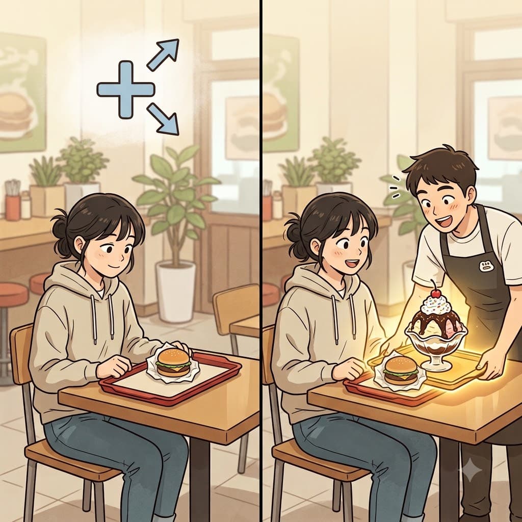 EX(밖으로) + TRA(쟁반) — 웨이터는 원래 식사에 더해 새로운 쟁반에 추가 음식(extras)을 가져왔다.
